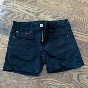 American Eagle Outfitters midi denim shorts. Size 0. Black. Like new!! 🆕